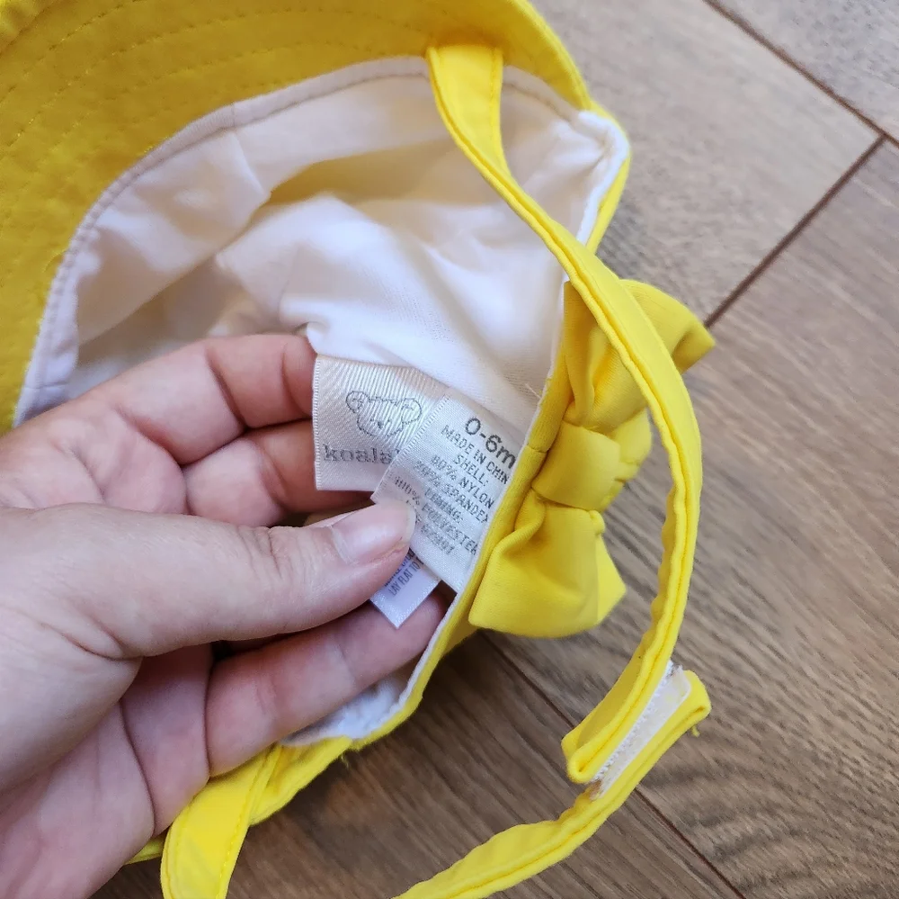 Koala Kids Yellow Baby Cap with Bow